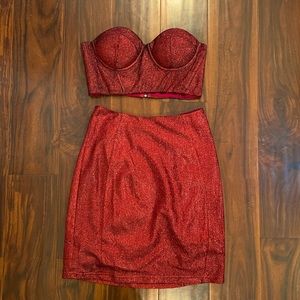 BabyBoo Red Sparkle Two Piece